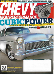CHEVY HIGH PERFORMANCE 2011 SEPT - SUPERCHARGERS, 540ci, '67 ACADIAN CANSO SD
